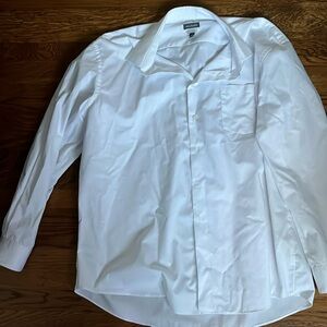 Van Heusen, white mens dress shirt, 18in 34/35